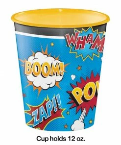 Creative Converting Superhero Slogans Plastic Cups, 12 Oz