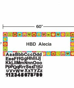 Creative Converting Kids Birthday Party Themes Show Your Emojions Giant Party Banner With Stickers (6/case)