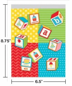Creative Converting ABC Birthday Paper Treat Bag Lg (Case Pack Of 120)