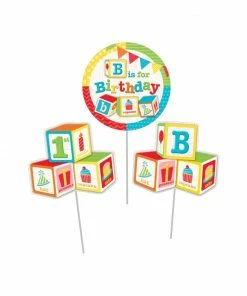 Creative Converting Kids Birthday Party Themes ABC Birthday Centerpiece Sticks (Case Pack Of 18)