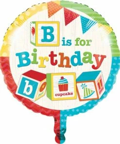 Creative Converting ABC Birthday Metallic Balloon 18" (Case Pack Of 10) Kids Birthday Party Themes