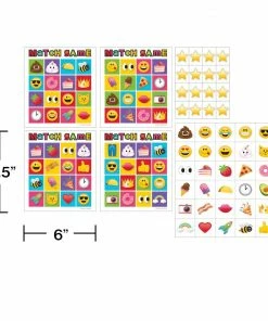 Creative Converting Kids Birthday Party Themes Show Your Emojions Game Bingo (Case Pack Of 60)