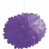 Creative Converting Solid Color Tableware Amethyst Fluffy Tissue Balls (Case Pack Of 36)