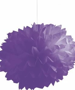 Creative Converting Solid Color Tableware Amethyst Fluffy Tissue Balls (Case Pack Of 36)