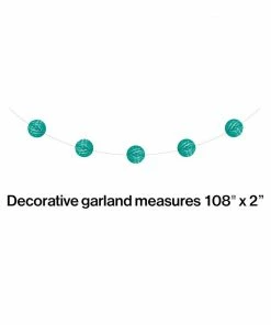 Creative Converting Solid Color Tableware Teal Lagoon Mini Honeycomb Garland (Case Pack Of 12)
