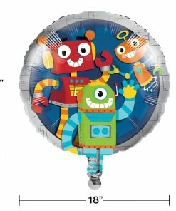Creative Converting Party Robots Metallic Balloon 18