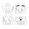 Creative Converting Kids Birthday Party Themes Party Robots Favor, Color-Your-Own Mask (Case Pack Of 72)