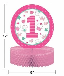 Creative Converting Doodle 1st Birthday Centerpiece Hc Shaped (Case Pack Of 6)