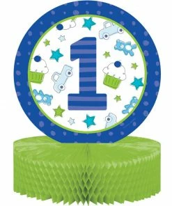 Creative Converting Doodle 1st Birthday Centerpiece Hc Shaped (Case Pack Of 6)