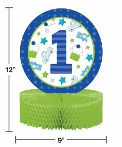 Creative Converting Doodle 1st Birthday Centerpiece Hc Shaped (Case Pack Of 6)