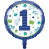 Creative Converting 1st Birthday Party Themes Doodle 1st Birthday Metallic Balloon 18" (Case Pack Of 10)