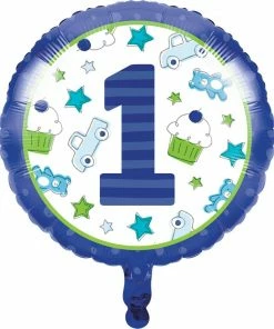 Creative Converting 1st Birthday Party Themes Doodle 1st Birthday Metallic Balloon 18" (Case Pack Of 10)
