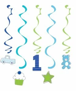Creative Converting Doodle 1st Birthday Dizzy Danglers Assorted (Case Pack Of 30) 1st Birthday Party Themes