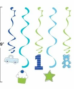 Creative Converting Doodle 1st Birthday Dizzy Danglers Assorted (Case Pack Of 30) 1st Birthday Party Themes