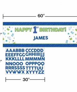 Creative Converting 1st Birthday Party Themes Doodle 1st Birthday Giant Party Banner W/ Stck (Case Pack Of 6)