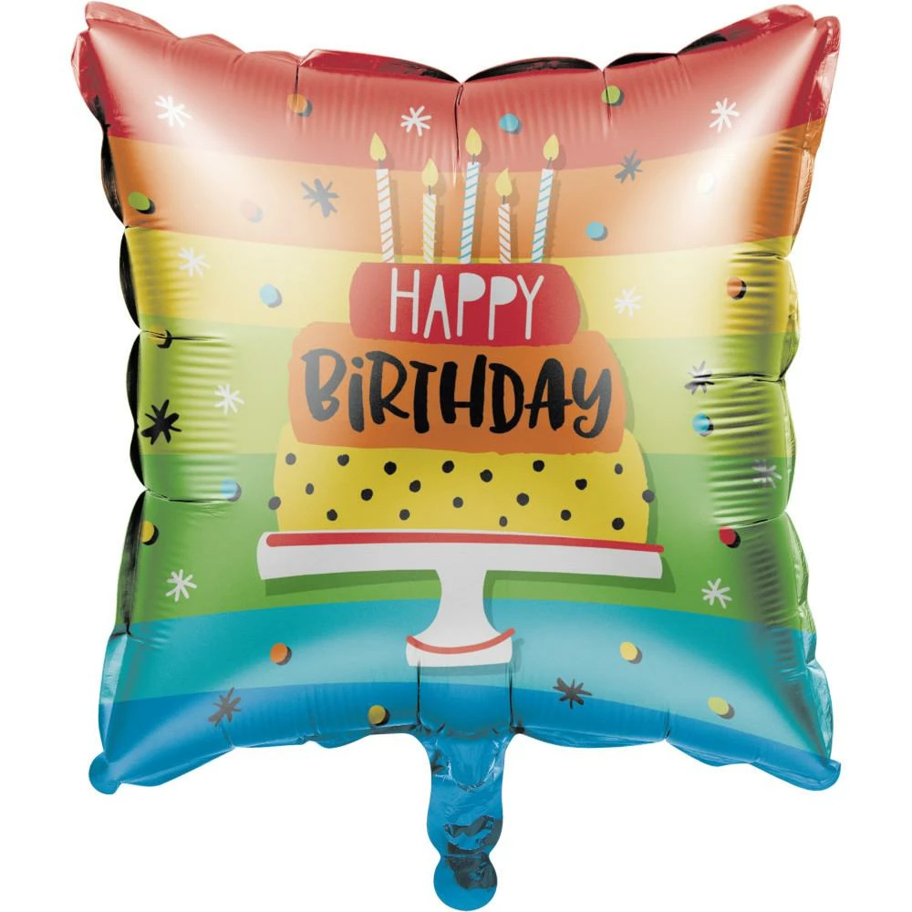 Creative Converting Hoppin' Birthday Cake Metallic Balloon 18" (Case Pack Of 10) Adult Birthday Party Themes