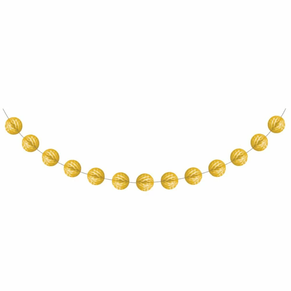 Creative Converting School Bus Yellow Mini Honeycomb Garland (Case Pack Of 12)