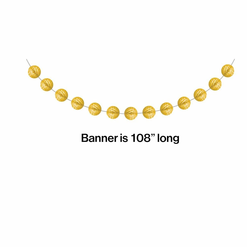 Creative Converting School Bus Yellow Mini Honeycomb Garland (Case Pack Of 12)