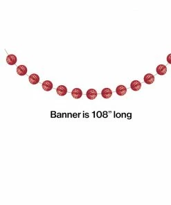 Creative Converting Classic Red Mini Honeycomb Garland (Case Pack Of 12) Solid Color Tableware