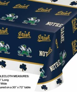 Creative Converting NCAA College Themed Party Decorations University Of Notre Dame Plastic Tablecover 1ct