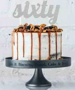 Creative Converting Silver Glitter Sixty Cake Topper (12/Case)