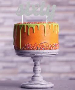 Creative Converting Silver Glitter Sixty Cake Topper (12/Case)