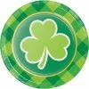 Creative Converting St Patricks Day Shamrocks 7" Paper Dessert Plates (96/Case) St. Patrick's Day Party Decorations
