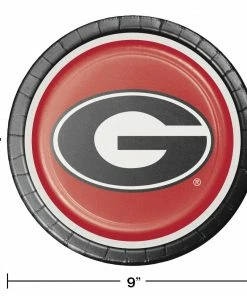 Creative Converting University Of Georgia Paper Plates, 8 Ct NCAA College Themed Party Decorations