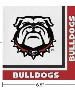 Creative Converting University Of Georgia Napkins, 20 Ct NCAA College Themed Party Decorations