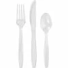 Creative Converting Clear 24Ct Assorted Cutlery (24/Pkg) Solid Color Tableware