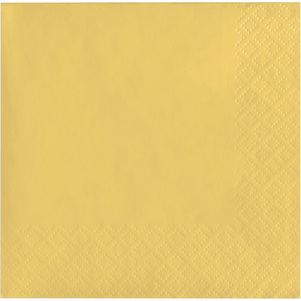 Creative Converting Soft Yellow 40Ct 2Ply Beverage Napkin (40/Pkg)