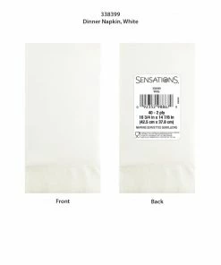 Creative Converting White 40Ct 2Ply Dinner Napkin (40/Pkg) Solid Color Tableware