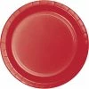 Creative Converting Solid Color Tableware Classic Red 10Ct Performa Dinner Plate (10/Pkg)