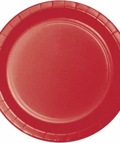 Creative Converting Solid Color Tableware Classic Red 10Ct Performa Dinner Plate (10/Pkg)