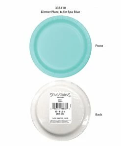 Creative Converting Spa Blue 10Ct Performa Dinner Plate (10/Pkg) Solid Color Tableware