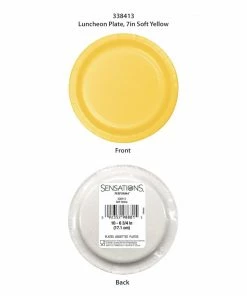 Creative Converting Solid Color Tableware Soft Yellow 10Ct Performa Dessert Plate (10/Pkg)