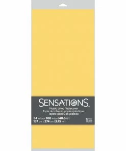 Creative Converting Soft Yellow 1Ct Tablecover, 54X108