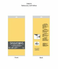 Creative Converting Soft Yellow 1Ct Tablecover, 54X108
