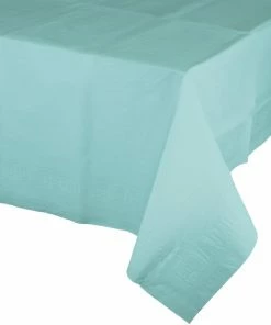 Creative Converting Spa Blue 1Ct Tablecover, 54X108