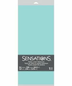 Creative Converting Spa Blue 1Ct Tablecover, 54X108