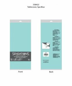 Creative Converting Spa Blue 1Ct Tablecover, 54X108