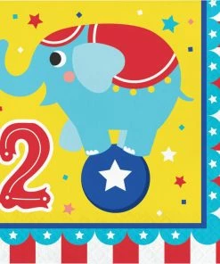 Creative Converting Circus Party Luncheon Napkins 2nd Birthday (192/Case) 1st Birthday Party Themes