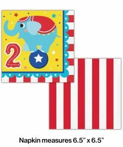 Creative Converting Circus Party Luncheon Napkins 2nd Birthday (192/Case) 1st Birthday Party Themes