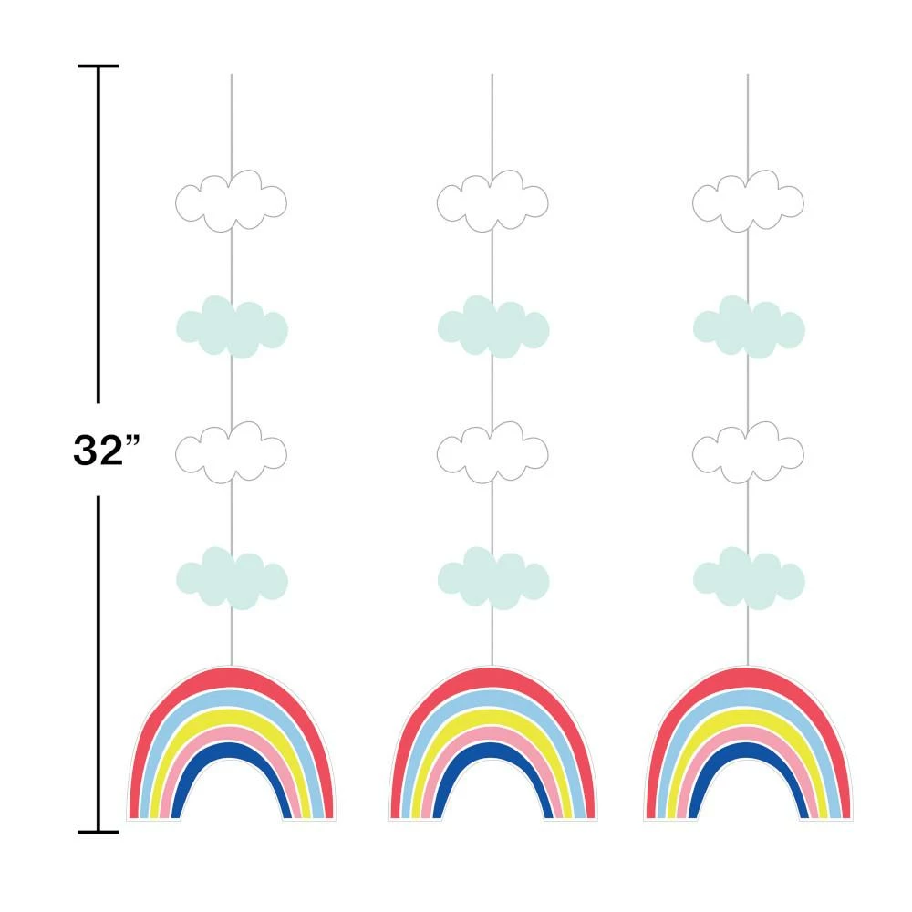 Creative Converting Over The Rainbow Hanging Cutouts (36/Case)