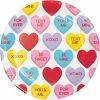 Creative Converting Candy Hearts Valentine's Day Dessert Plates 96 Ct Valentine's Day Party Decorations
