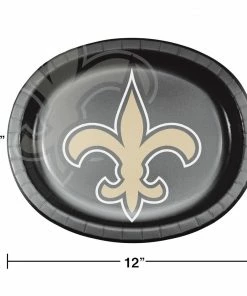 Creative Converting NFL And Football Party Supplies New Orleans Saints Oval Platter 10