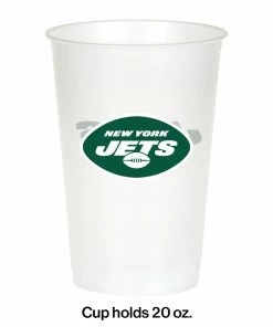 Creative Converting NFL And Football Party Supplies New York Jets Plastic Cup, 20oz 8ct