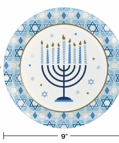 Creative Converting Hanukkah Decorations Hanukkah Celebration Dinner Party Plates 8 Ct
