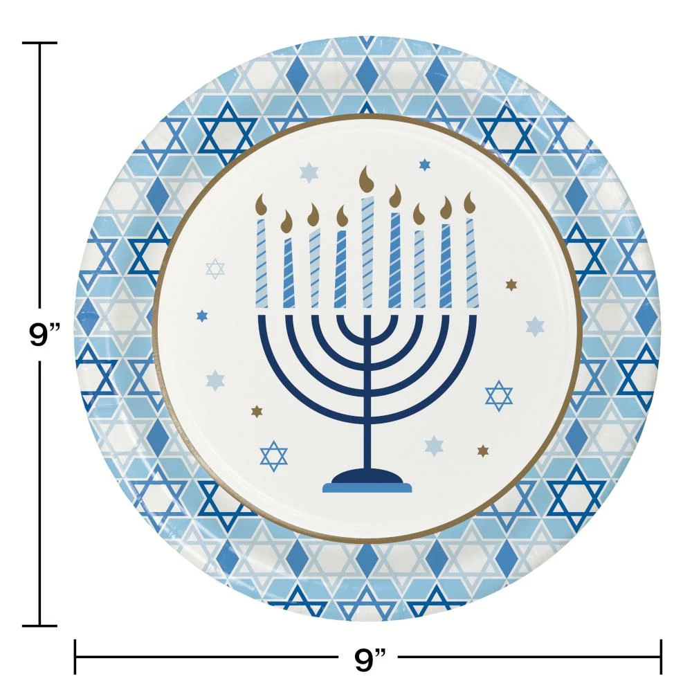 Creative Converting Hanukkah Decorations Hanukkah Celebration Dinner Party Plates 8 Ct