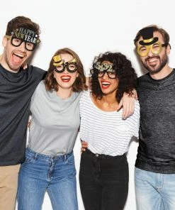 Creative Converting New Year's Eve Party Supplies New Year Deluxe Paper Eyeglasses 4 Ct